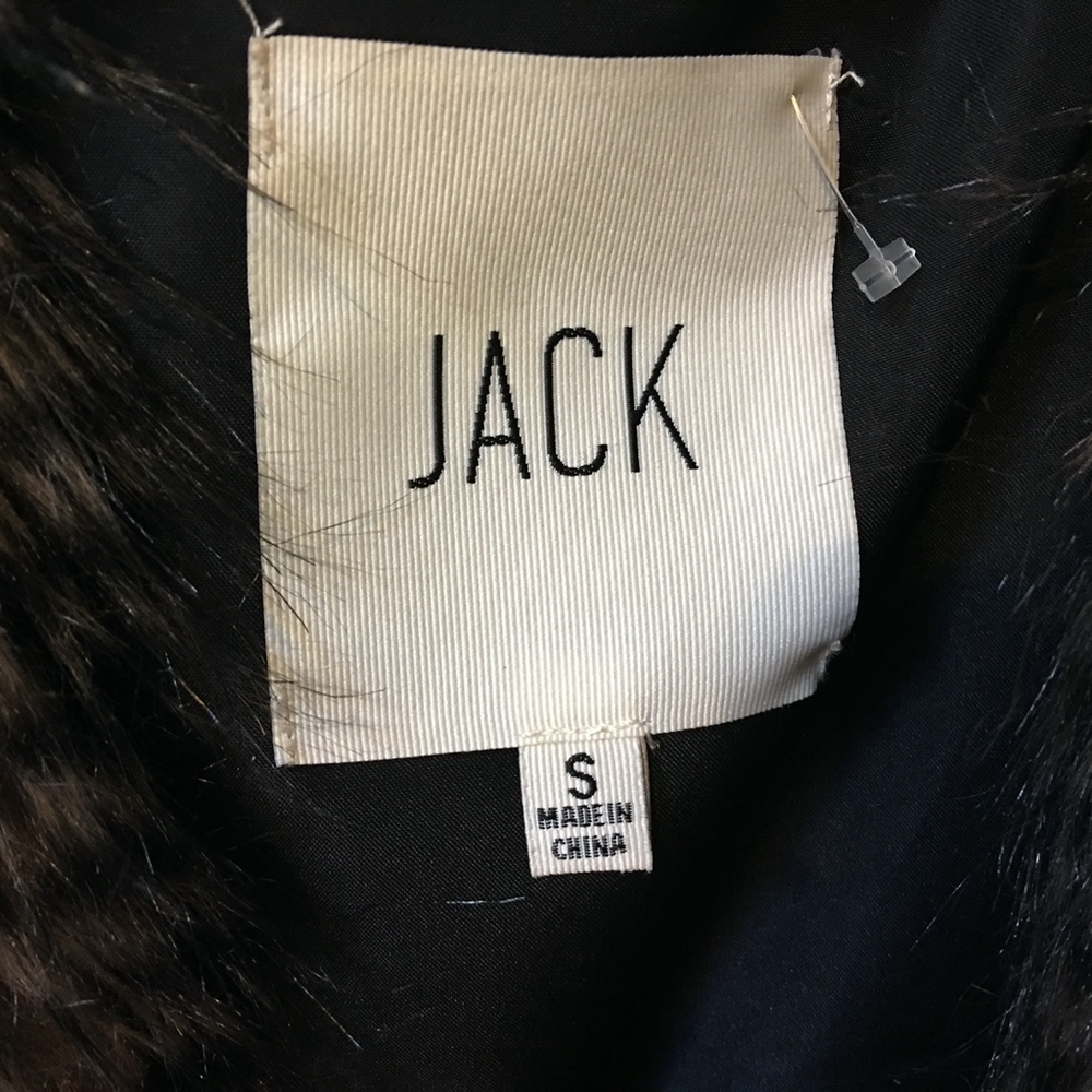 JACK Black/ Brown Faux Wispy Fur Vest - Picture 5 of 8